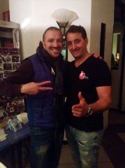 Avec Gaston Carvallo, invités à Bologne (Italie)